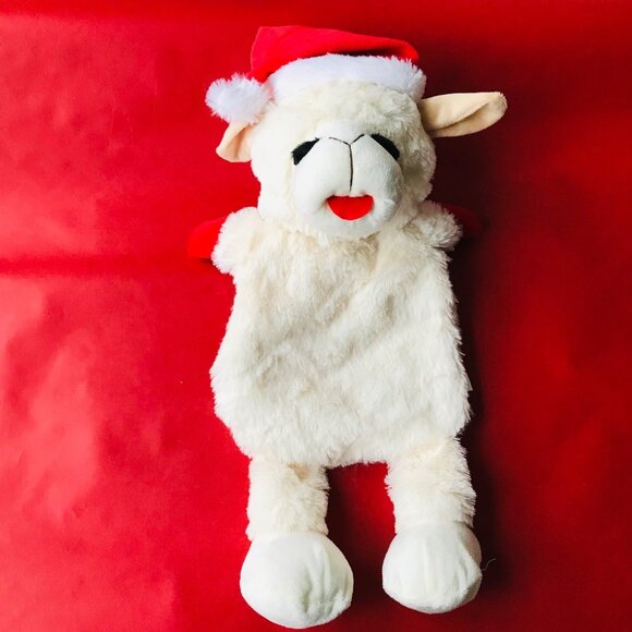 Multipet   Plush Crinkle Flop Dog Toy Lambchop  Christmas Holiday Size : 16" - Picture 2 of 5
